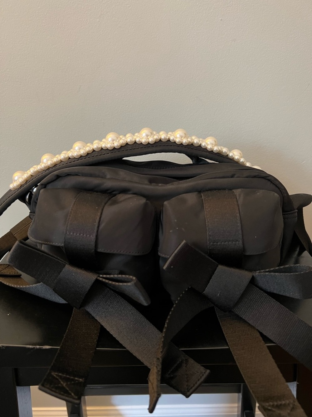 Simone Rocha Beaded Classic Bow Crossbody
